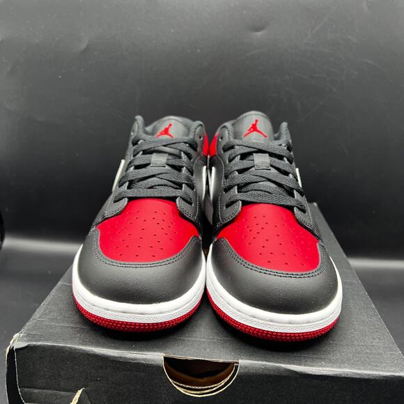 NEW Air Jordan 1 Low Bred Black Red White Size 5.5Y / 7W Women's Sneakers - Picture 3 of 10